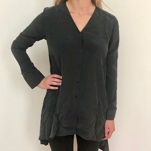 NEW W/TAGS Jim Thompson dark grey blouse